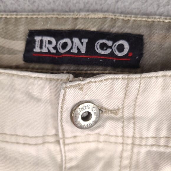 Iron Co Cargo Shorts‎ Mens 41 Beige Cotton Casual Workwear - Picture 3 of 16